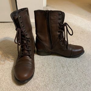 Steve Madden Troopa Brown Leather boots women’s 8.5